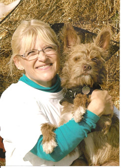 Peggy and wolfie dog